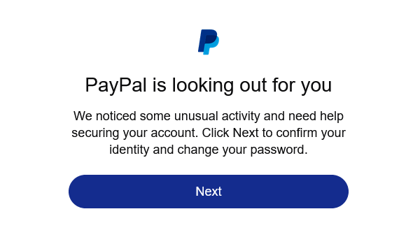 PayPal is looking out for you error