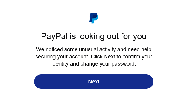 PayPal is looking out for you error