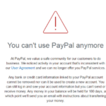 Paypal suspension