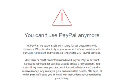 Paypal suspension
