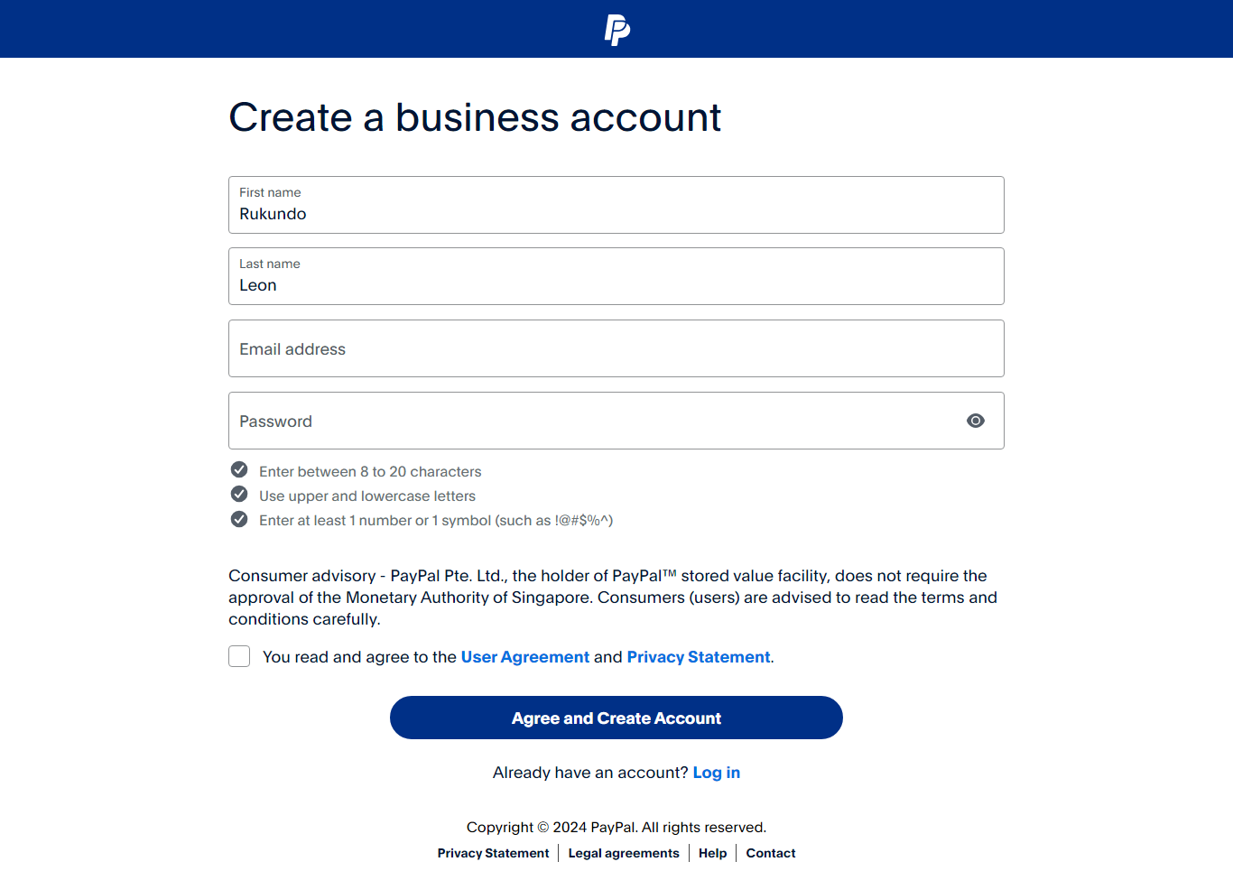 create PayPal Kenya