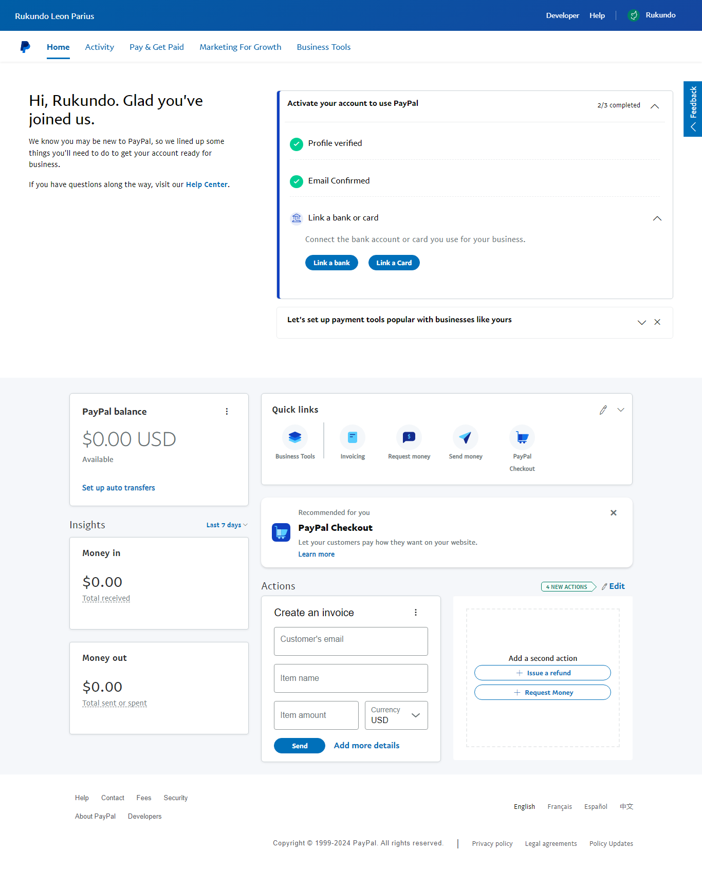 create PayPal Kenya