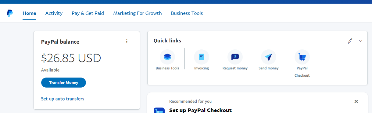 Paypal "Pay and get paid" feature 